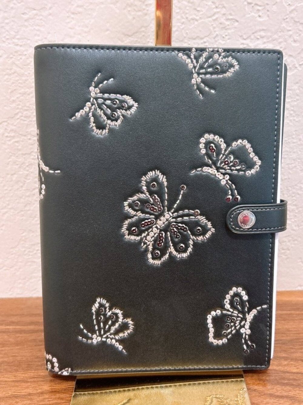 NWT Coach Notebook With Butterfly Print CCF42 black color - Picture 2 of 9